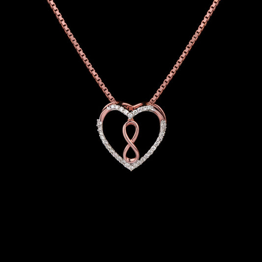 14K Rose Gold Diamond Pendant - 0.16ct SI-IJ