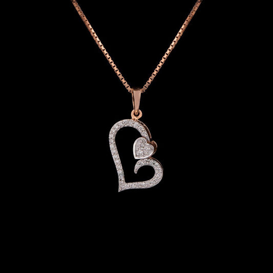 14K Rose Gold Diamond Pendant - 0.19ct SI-IJ