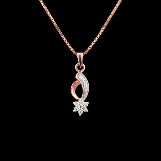 14K Rose Gold Diamond Pendant - 0.15ct SI-IJ