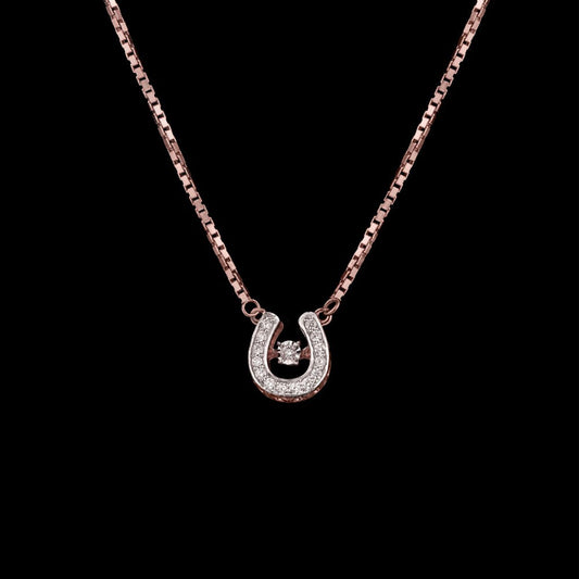 14K Rose Gold Diamond Pendant - 0.15ct SI-IJ