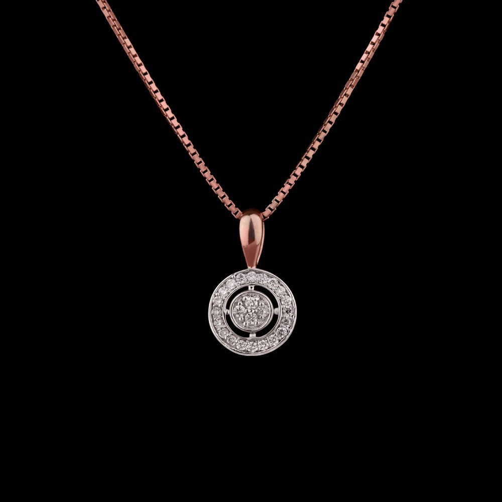 14K Rose Gold Diamond Pendant - 0.14ct SI-IJ