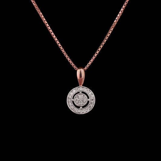 14K Rose Gold Diamond Pendant - 0.14ct SI-IJ