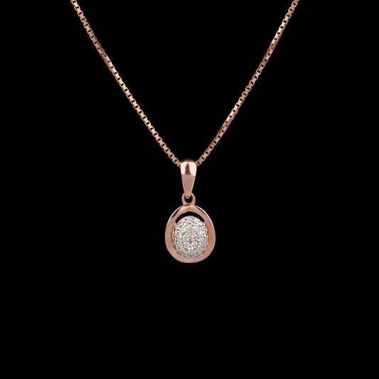 14K Rose Gold Diamond Pendant - 0.15ct SI-IJ