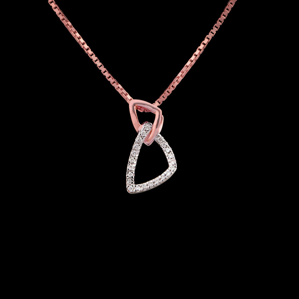 14K Rose Gold Diamond Pendant - 0.06ct VS-GH