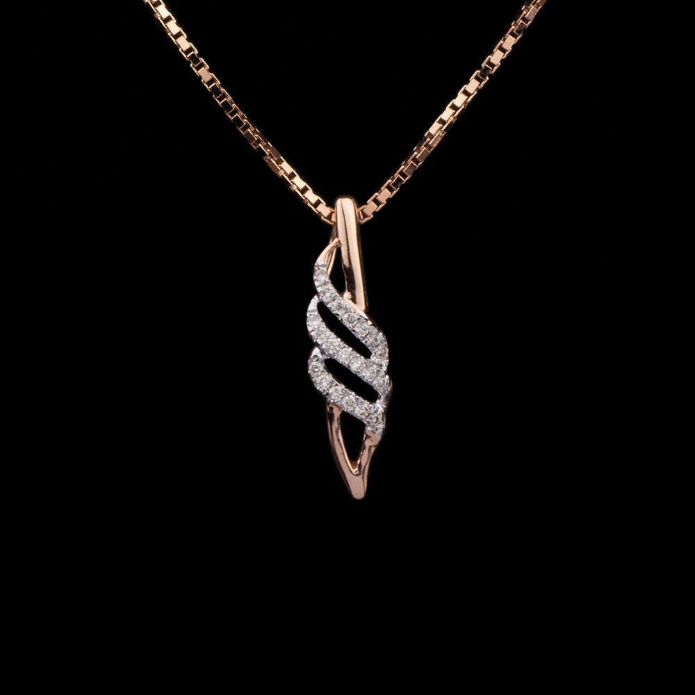 14K Rose Gold Diamond Pendant - 0.06ct SI-IJ