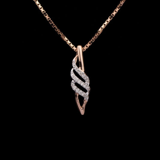 14K Rose Gold Diamond Pendant - 0.06ct SI-IJ