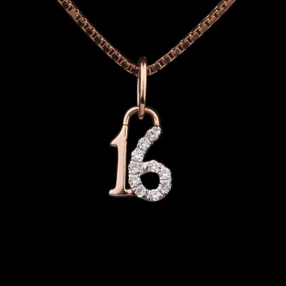 14K Rose Gold Diamond Pendant - 0.05ct SI-IJ
