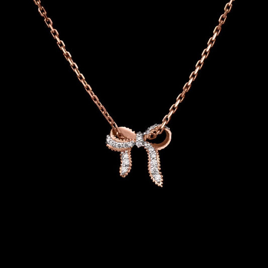 18K Rose Gold Diamond Pendant - 0.13ct VS-GH