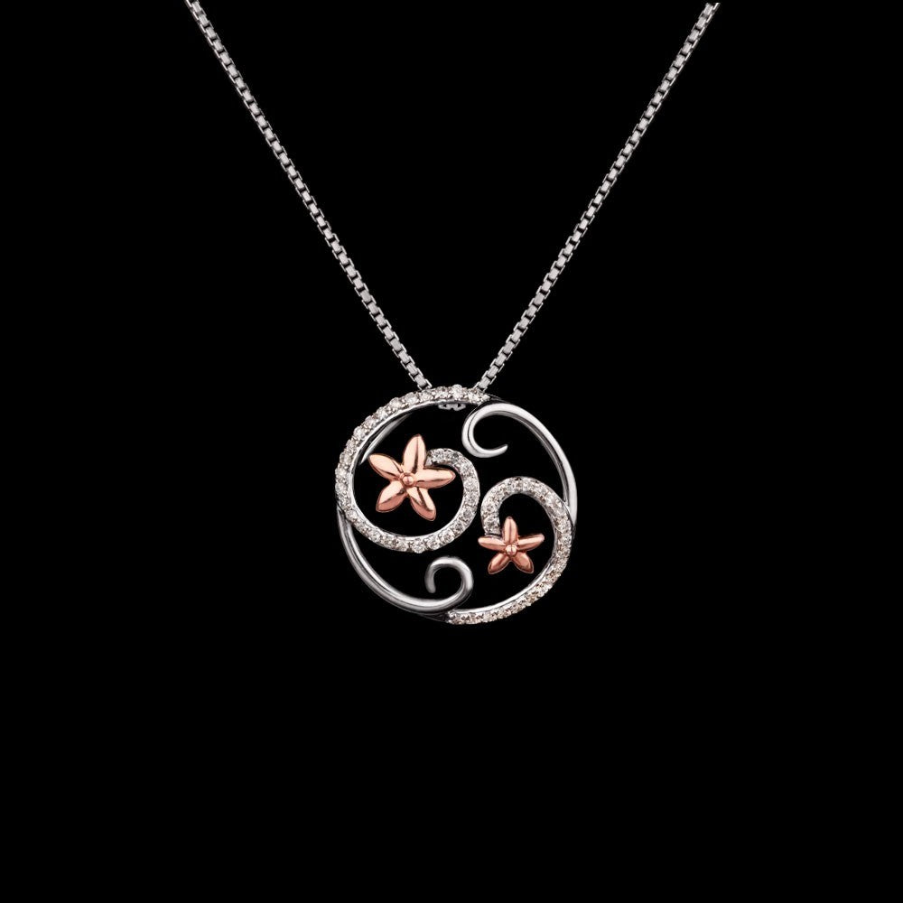 18K Rose Gold Diamond Pendant - 0.16ct SI2-I1-GH
