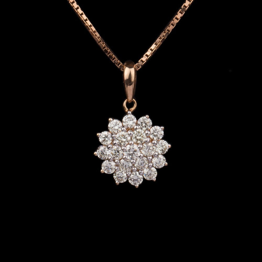 18K Rose Gold Diamond Pendant - 0.69ct VS-IJ