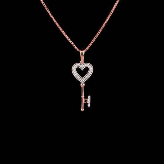 14K Rose Gold Diamond Pendant - 0.08ct SI-IJ
