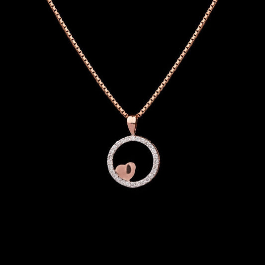 14K Rose Gold Diamond Pendant - 0.15ct SI-IJ