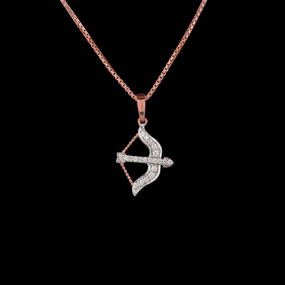 14K Rose Gold Diamond Pendant - 0.12ct VS-GH