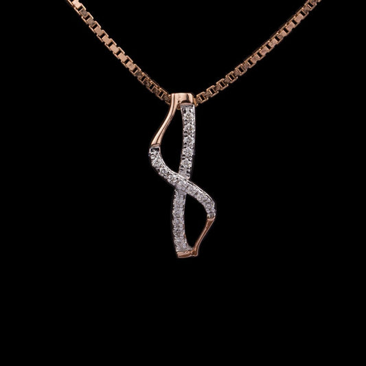 14K Rose Gold Diamond Pendant - 0.06ct SI-IJ