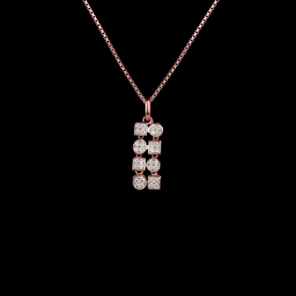 14K Rose Gold Diamond Pendant - 0.15ct VS-GH