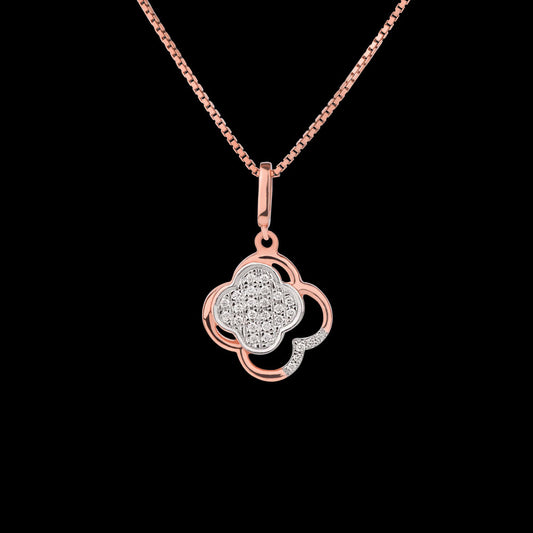 14K Rose Gold Diamond Pendant - 0.1ct VS-GH