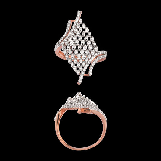18K Rose Gold Diamond Ring - 0.58ct SI-GH
