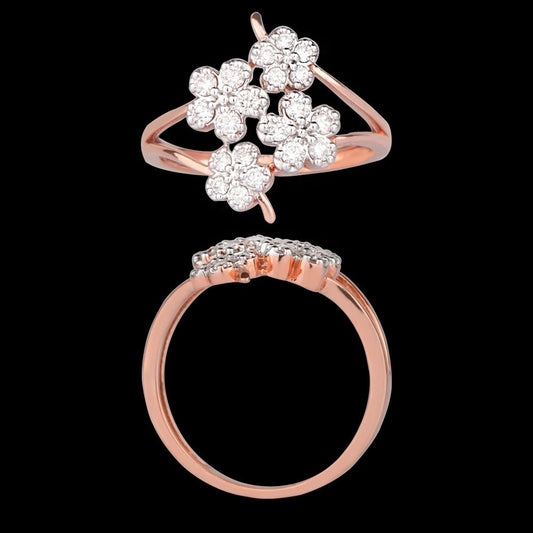 14K Rose Gold Diamond Ring - 0.36ct VVS-VS-HI