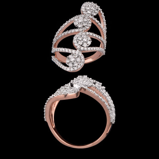 14K Rose Gold Diamond Ring - 1.58ct VVS-VS-GH