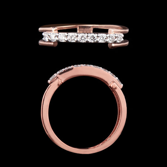 18K Rose Gold Diamond Ring - 0.21ct VS-GH