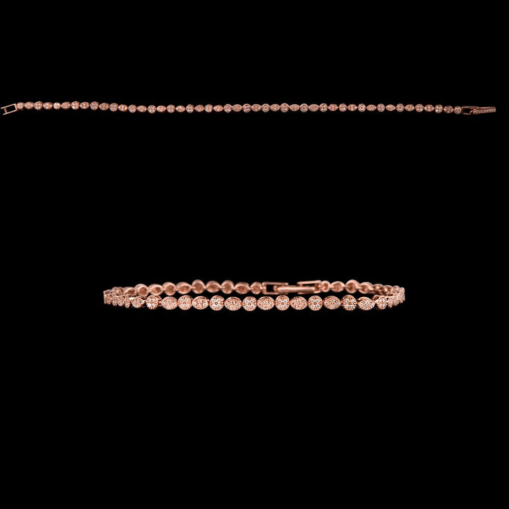 18K Rose Gold Diamond Bracelet - 0.81ct SI-IJ
