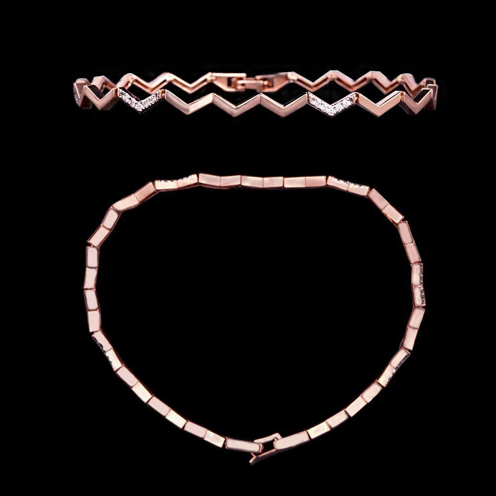 18K Rose Gold Diamond Bracelet - 0.28ct SI-IJ