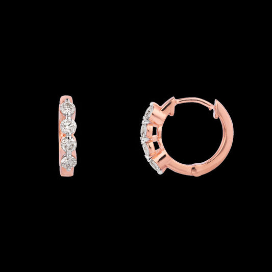14K Rose Gold Diamond Earrings - 0.41ct VVS-VS-HI