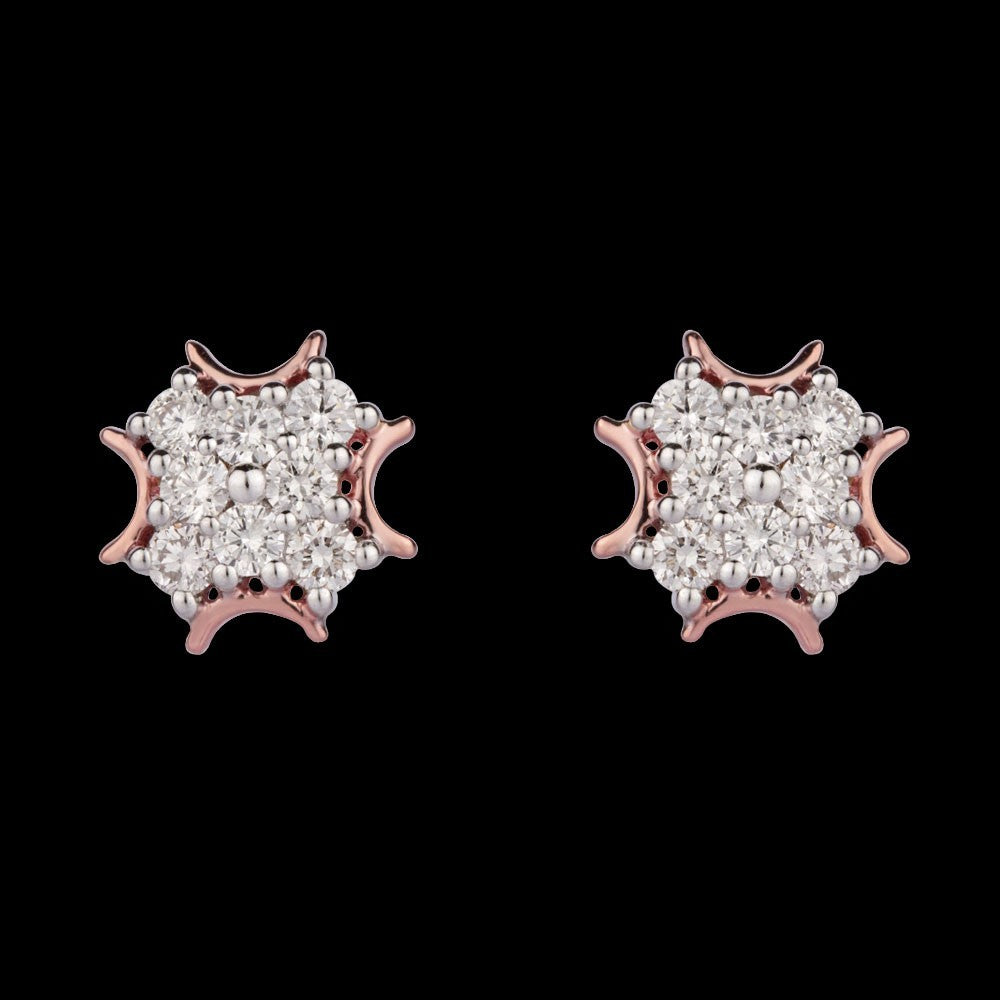 14K Rose Gold Diamond Earrings - 0.46ct VVS-VS-HI