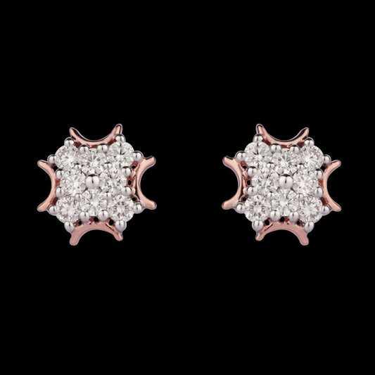 14K Rose Gold Diamond Earrings - 0.46ct VVS-VS-HI