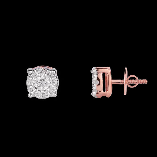 14K Rose Gold Diamond Earrings - 0.23ct VVS-VS-HI