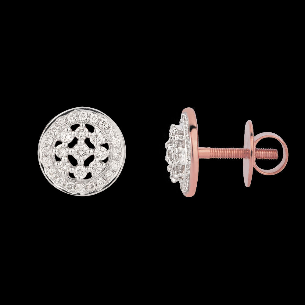 14K Rose Gold Diamond Earrings - 0.37ct SI-IJ
