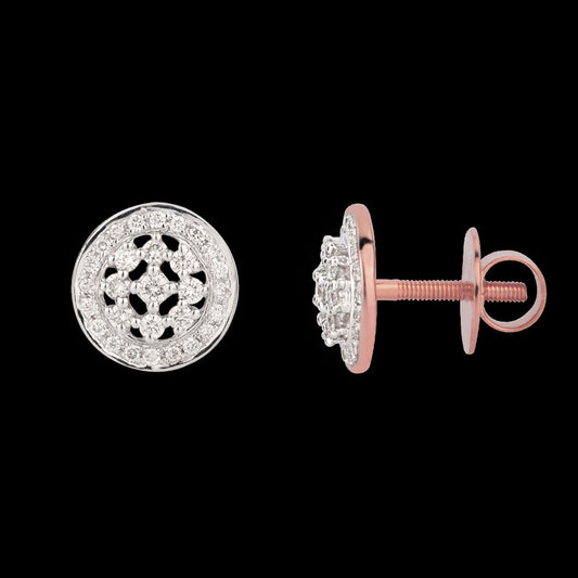 14K Rose Gold Diamond Earrings - 0.37ct SI-IJ