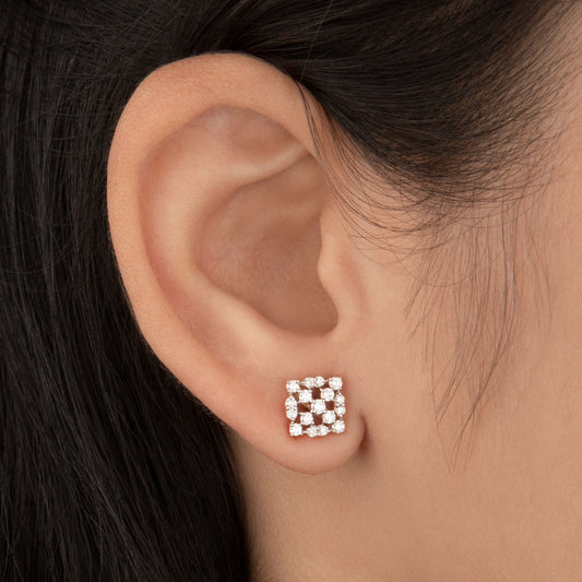 14K Rose Gold Diamond Earrings - 0.48ct VVS-VS-HI