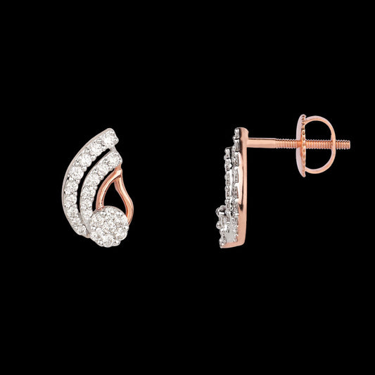 14K Rose Gold Diamond Earrings - 0.51ct VVS-VS-HI