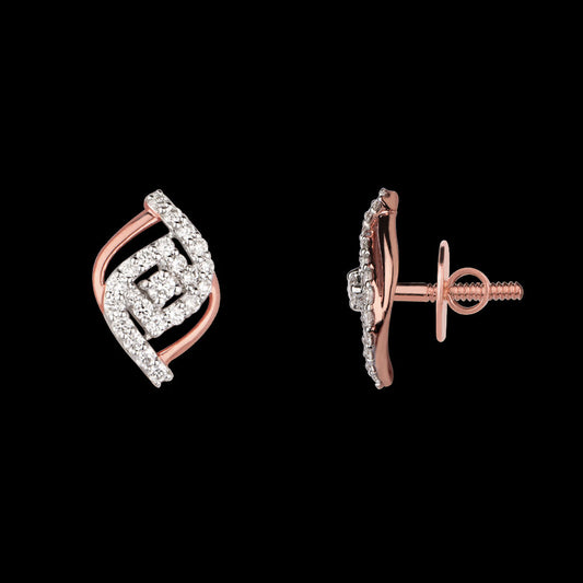 14K Rose Gold Diamond Earrings - 0.55ct VVS-VS-HI