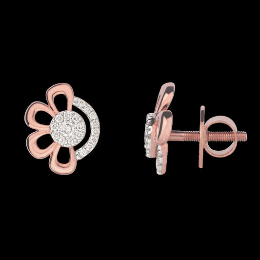 14K Rose Gold Diamond Earrings - 0.27ct VVS-VS-IJ