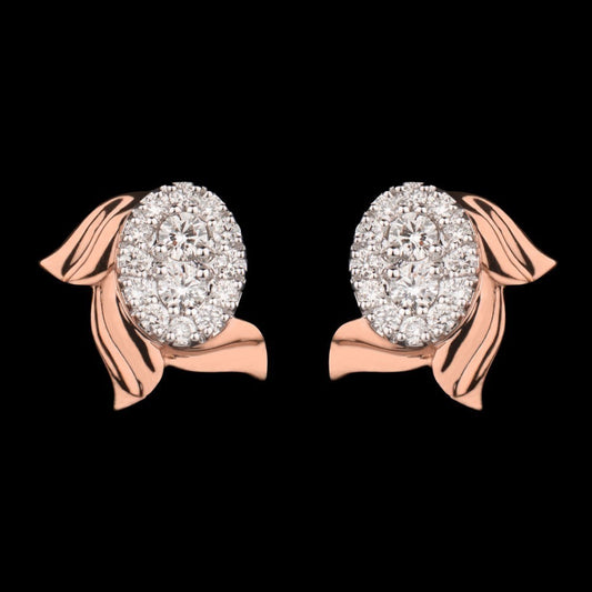 14K Rose Gold Diamond Earrings - 0.51ct VVS-VS-IJ