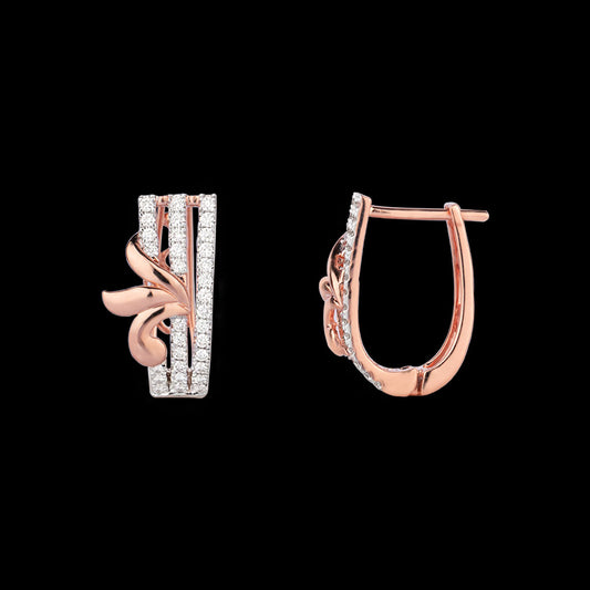 14K Rose Gold Diamond Earrings - 0.49ct VS-SI-GH