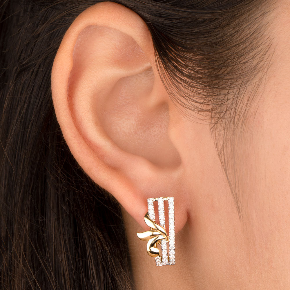 14K Rose Gold Diamond Earrings - 0.49ct VS-SI-GH