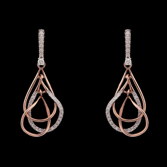 14K Rose Gold Diamond Earrings - 0.23ct VVS-VS-GH