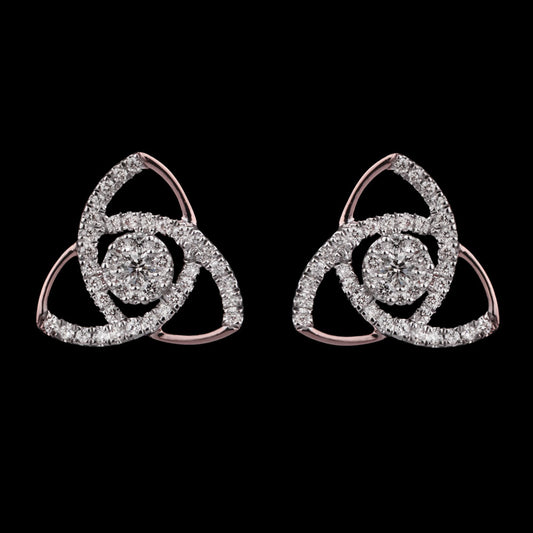 14K Rose Gold Diamond Earrings - 0.3ct VVS-VS-IJ
