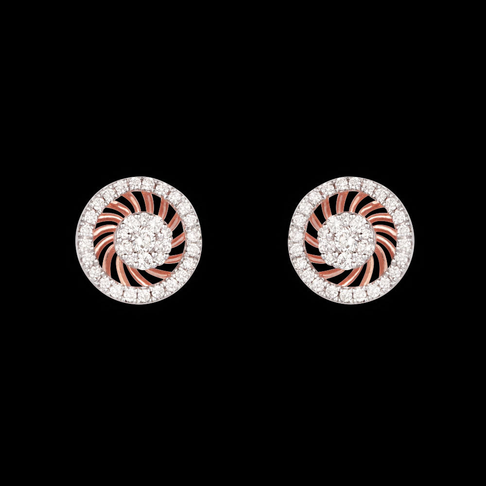 14K Rose Gold Diamond Earrings - 0.34ct VVS-VS-HI