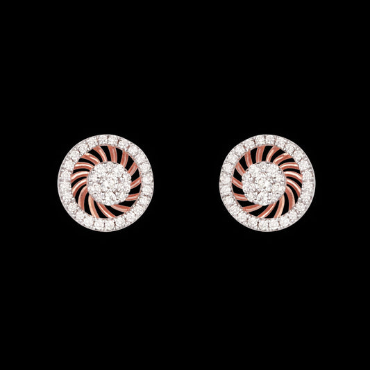 14K Rose Gold Diamond Earrings - 0.34ct VVS-VS-HI