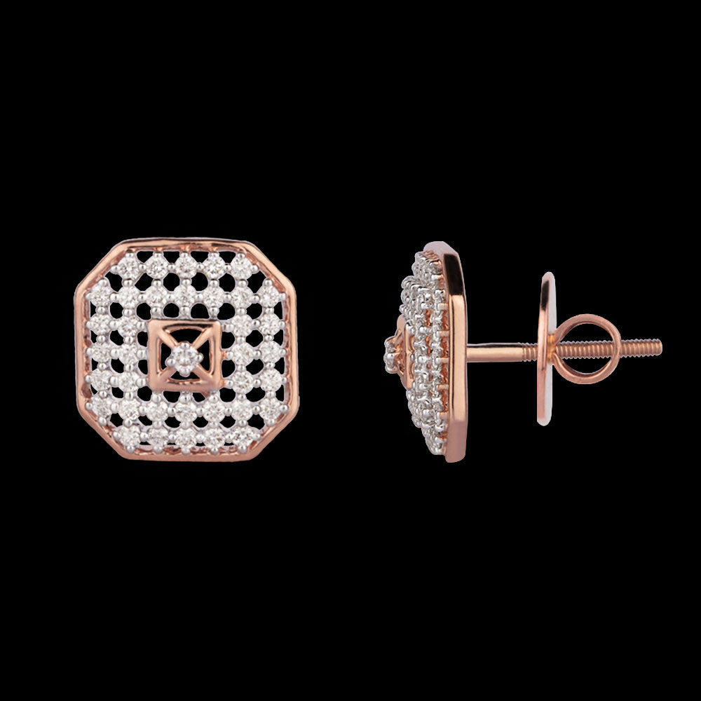 14K Rose Gold Diamond Earrings - 0.44ct VVS-VS-HI