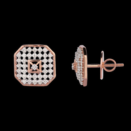 14K Rose Gold Diamond Earrings - 0.44ct VVS-VS-HI
