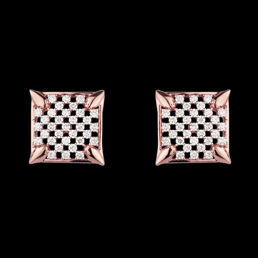 14K Rose Gold Diamond Earrings - 0.61ct VVS-VS-HI