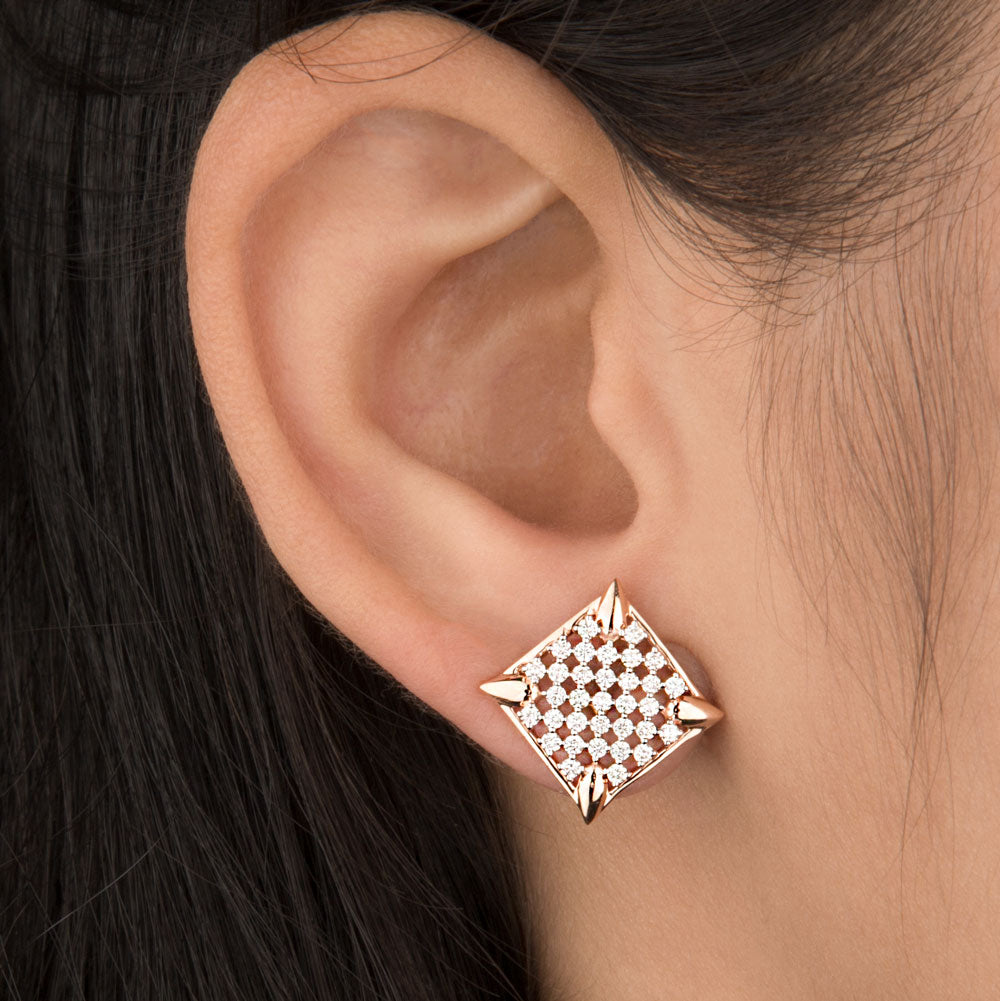 14K Rose Gold Diamond Earrings - 0.61ct VVS-VS-HI