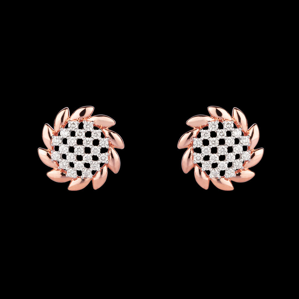 14K Rose Gold Diamond Earrings - 0.59ct VVS-VS-HI