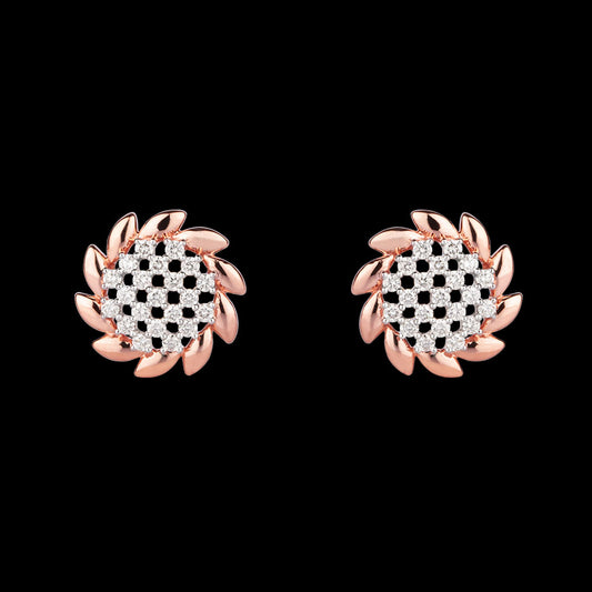 14K Rose Gold Diamond Earrings - 0.59ct VVS-VS-HI