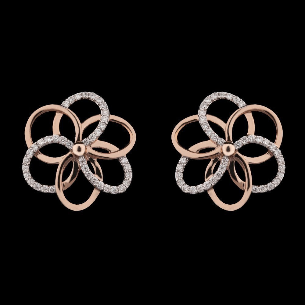 14K Rose Gold Diamond Earrings - 0.27ct VVS-VS-GH